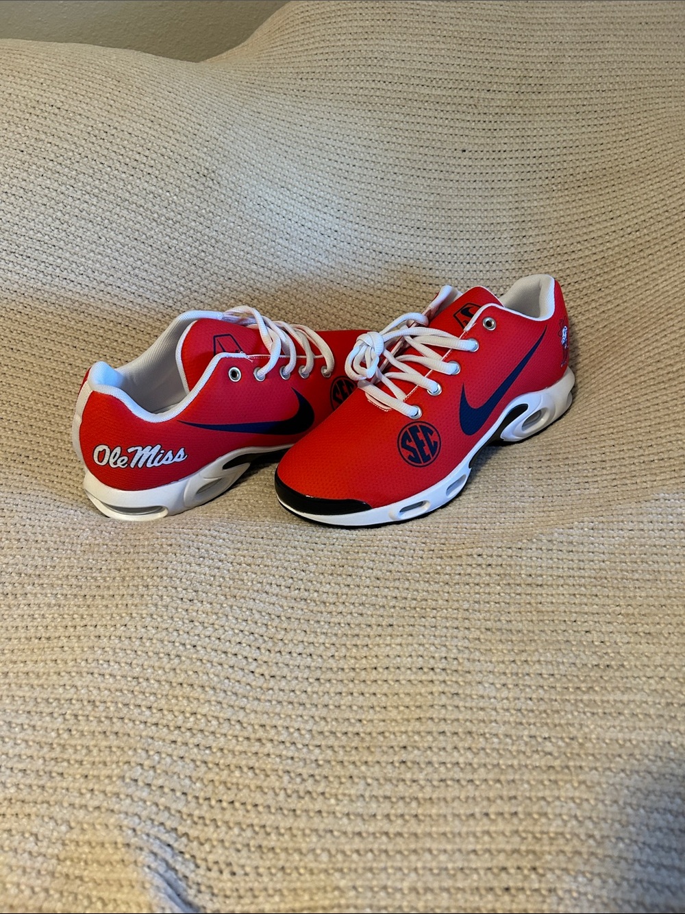Nike Red and Navy Ole Miss Sneakers
